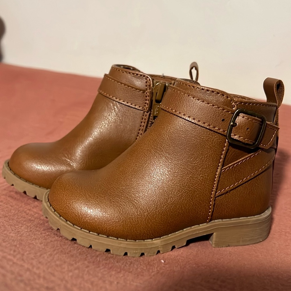 Faux leather booties, toddler size 5